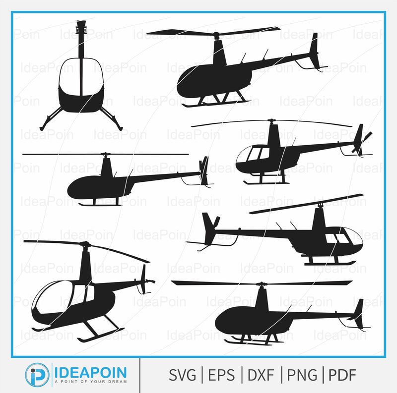 Robinson R-44 svg, Robinson R-44 SVG bundle, Pilot svg, Robinson R-44 svg Bundle, Helicopter svg, R22 Robinson Helicopter Silhouette, Flight School Helicopter, General Aviation SVG Dinvect 