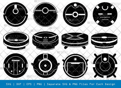 Robot Cleaner Silhouette Svg Cricut Cut Files Png Bundle SVG ETC Craft 