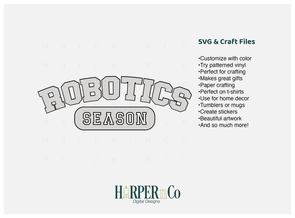 ROBOTICS SEASON Laser SVG EPS Cut File - So Fontsy