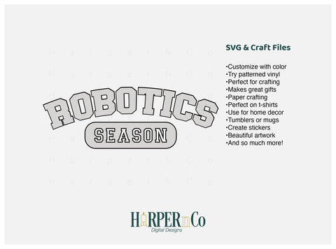 ROBOTICS SEASON Laser SVG EPS Cut File SVG HarperNCo 