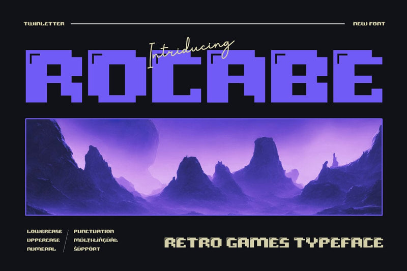 Rocabe - Retro Game Font Font twinletter 