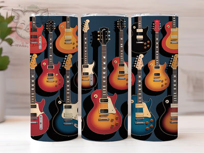 Rock Electric Guitar Tumbler, Music Tumbler Design, Guitar 20oz Wrap, Sublimation Design, Rock Lover Gift, Stylish Guitar Wrap, Musical Instrument Tumbler Sublimation Lara' s Designs 