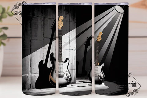 Rock Guitar 20oz Tumbler Wrap Sublimation sassyprint 