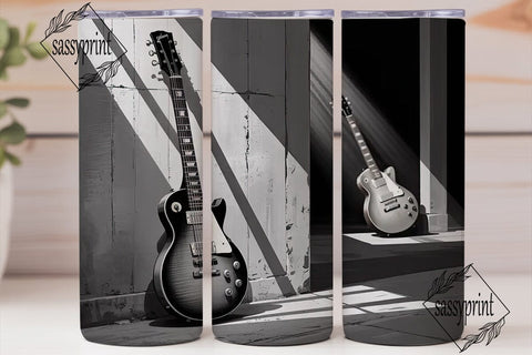 Rock Guitar 20oz Tumbler Wrap Sublimation sassyprint 