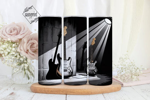 Rock Guitar 20oz Tumbler Wrap Sublimation sassyprint 