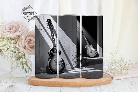 Rock Guitar 20oz Tumbler Wrap Sublimation sassyprint 