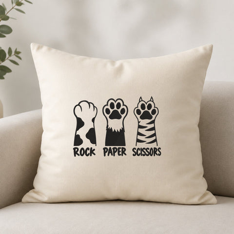 Rock Paper Scissors Cat Paws Embroidery Design – Funny Cat Lover Machine Embroidery File Embroidery/Applique DESIGNS PatternFeed8 