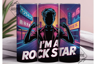Rock Star City 20oz Tumbler Wrap Sublimation sassyprint 