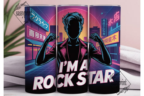 Rock Star City 20oz Tumbler Wrap Sublimation sassyprint 