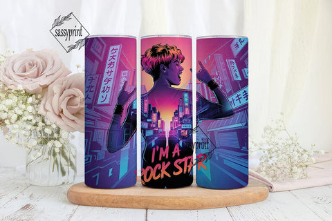 Rock Star City 20oz Tumbler Wrap Sublimation sassyprint 