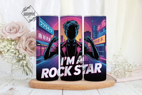 Rock Star City 20oz Tumbler Wrap Sublimation sassyprint 