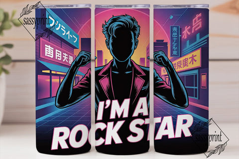 Rock Star City 20oz Tumbler Wrap Sublimation sassyprint 
