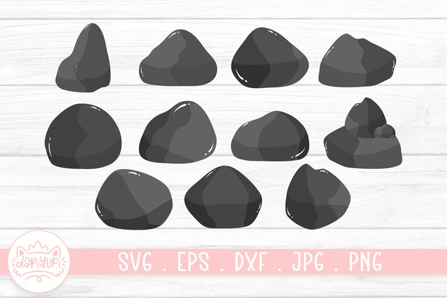 Rock Stones Clipart Bundle SVG dapiyupi store 