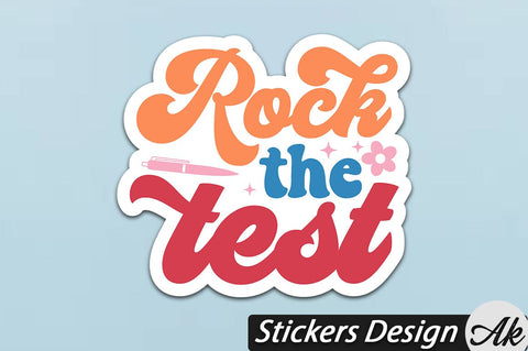 Rock the test Stickers Design SVG akazaddesign 