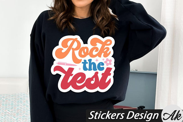 Rock the test Stickers Design SVG akazaddesign 