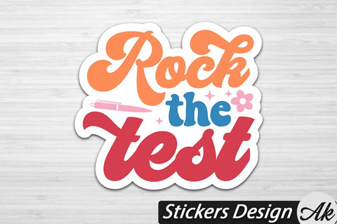 Rock the test Stickers Design SVG akazaddesign 