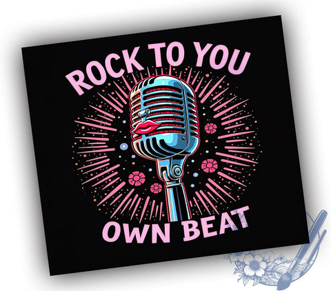 Rock to Your Own Beat Leopard Tumbler, 20oz Tumbler Wrap, Music Lover Gift, Trendy Animal Print Mug, Personalized Leopard Tumbler, Stylish Drinkware Sublimation ToriDesigns 