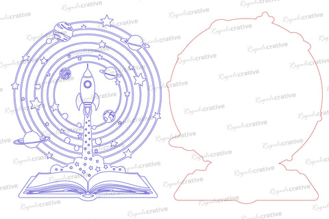 Rocket Book Laser Cut,Rocket Book Laser Cut Design – Imagination & Knowledge Sublimation Artwork SVG Regulrcrative 