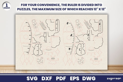 Rocket Growth Chart Laser Cut SVG SvgOcean 