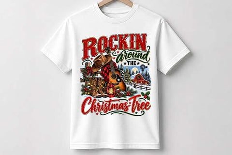 Rockin Around Christmas Tree Western Design SVG BillahCrafts 