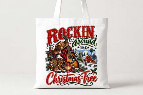Rockin Around Christmas Tree Western Design SVG BillahCrafts 