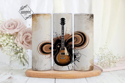 Rockin' Guitar 20oz Tumbler Wrap Sublimation sassyprint 