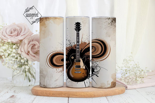Rockin' Guitar 20oz Tumbler Wrap Sublimation sassyprint 