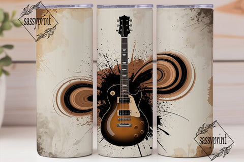Rockin' Guitar 20oz Tumbler Wrap Sublimation sassyprint 