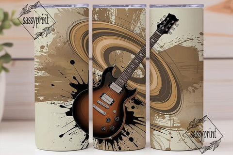 Rockin' Guitar 20oz Tumbler Wrap Sublimation sassyprint 