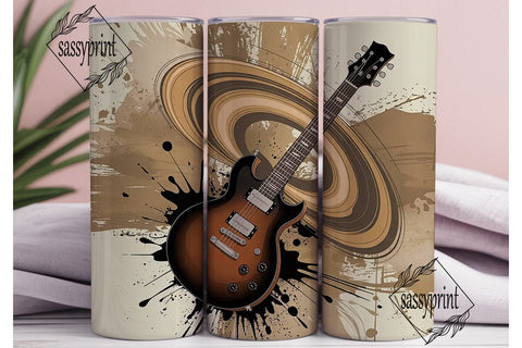 Rockin' Guitar 20oz Tumbler Wrap Sublimation sassyprint 