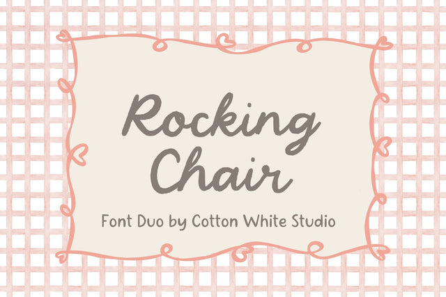 Rocking Chair Font Cotton White Studio 
