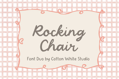 Rocking Chair Font Cotton White Studio 