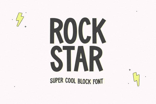 Rockstar - Cute Block Font Font KA Designs 