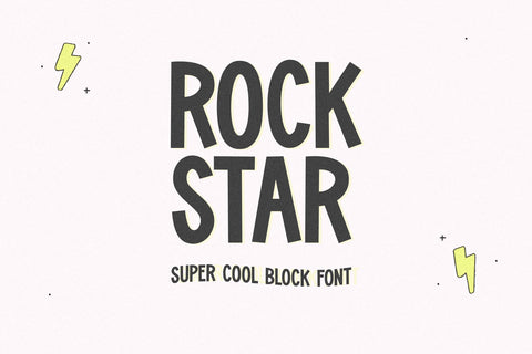 Rockstar - Cute Block Font Font KA Designs 