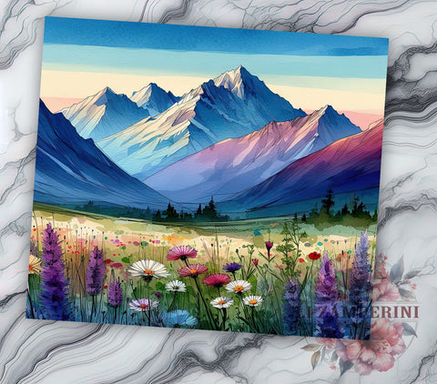 Rocky Mountains Tumbler, Mountain Decor, Outdoor Drinkware, Sublimation PNG, 20oz Tumbler, Nature Lover Gift, Adventure Decor, Hiking Gift Sublimation Li Zamperini 