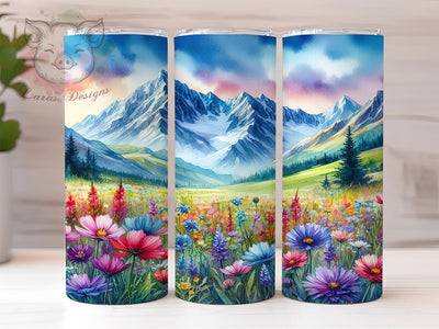 Rocky Mountains Tumbler, Mountain Landscape Design, 20oz Tumbler Wrap, Nature Lover Gift, Outdoor Adventure Decor, Hiking Gift, Sublimation PNG, Digital Download Sublimation Lara' s Designs 