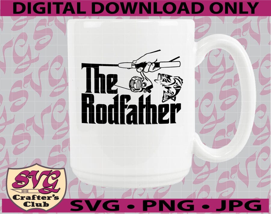 Rod Father GodFather Fishing dad's day SVG Design - So Fontsy