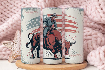 Rodeo Bull Rider 20oz Tumbler Wrap Sublimation DesignSVG 