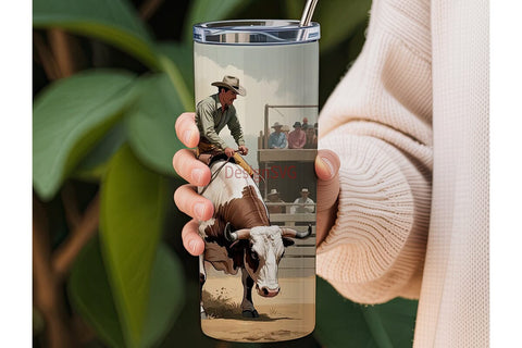 Rodeo Bull Rider 20oz Tumbler Wrap Sublimation DesignSVG 