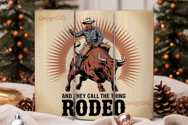 Rodeo Bull Rider 20oz Tumbler Wrap Sublimation DesignSVG 