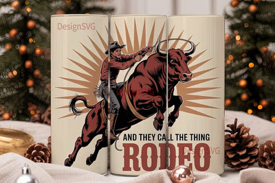 Rodeo Bull Rider 20oz Tumbler Wrap Sublimation DesignSVG 
