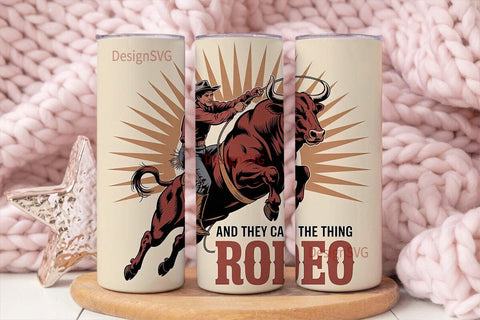 Rodeo Bull Rider 20oz Tumbler Wrap Sublimation DesignSVG 