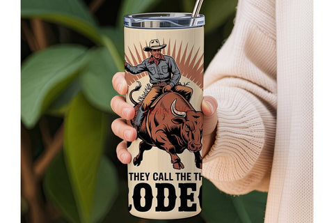 Rodeo Bull Rider 20oz Tumbler Wrap Sublimation DesignSVG 