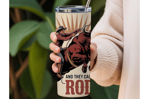 Rodeo Bull Rider 20oz Tumbler Wrap Sublimation DesignSVG 
