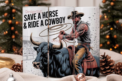 Rodeo Cowboy Tumbler Wrap Sublimation DesignSVG 