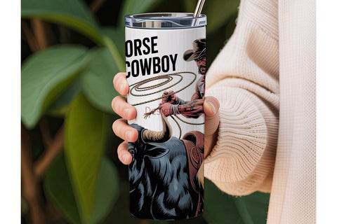Rodeo Cowboy Tumbler Wrap Sublimation DesignSVG 