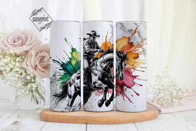 Rodeo Cowboy Tumbler Wrap Sublimation sassyprint 