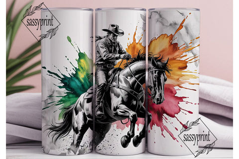 Rodeo Cowboy Tumbler Wrap Sublimation sassyprint 