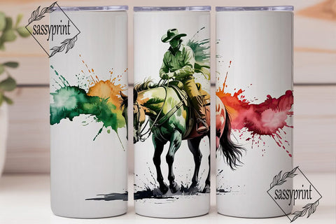 Rodeo Cowboy Tumbler Wrap Sublimation sassyprint 