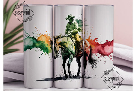 Rodeo Cowboy Tumbler Wrap Sublimation sassyprint 